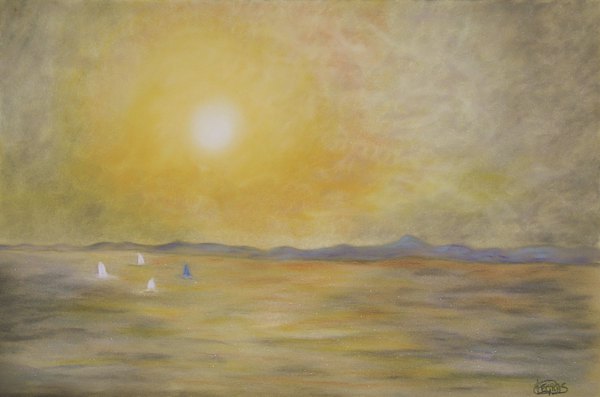 072 Dans les Brumes.jpg - Brumes (60x40 cm)   &nbsp;Vendu&nbsp; 